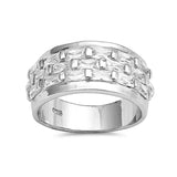 Small Rectangle White CZ Ring New .925 Sterling Silver Wedding Band Sizes 6-10