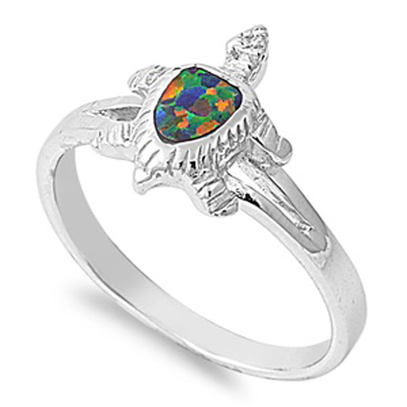 Cute Turtle Animal Ocean Tropical Ring New .925 Sterling Silver Band Sizes 5-9