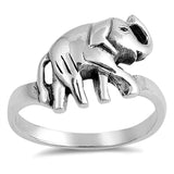 Oxidized Animal Cute Elephant Fun Ring New .925 Sterling Silver Band Sizes 5-10