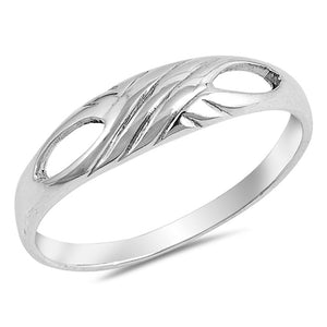 Criss Cross Knot Filigree Petite Ring New .925 Sterling Silver Band Sizes 5-10