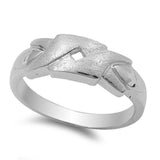 Criss Cross Knot Infinity Loop Girl's Ring .925 Sterling Silver Band Sizes 5-9