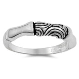 Antiqued Celtic Bali Swirl Spiral Ring New .925 Sterling Silver Band Sizes 5-9