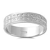 Round Dot Groove Bump Wholesale Ring 925 Sterling Silver Wedding Band Sizes 5-9