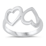 Criss Cross Heart Infinity Promise Love Ring 925 Sterling Silver Band Sizes 5-9