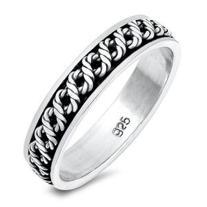 Unique Rope Twist Knot Ring New .925 Sterling Silver Band Sizes 6-13