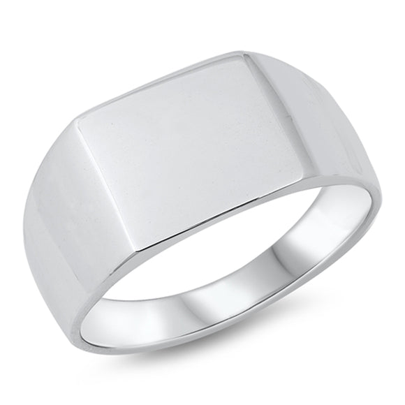 Signet Engravable Wholesale Ring New .925 Solid Sterling Silver Band Sizes 6-13