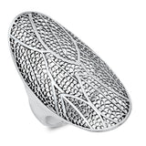 Delicate Leaf Vein Cutout Nature Ring New .925 Sterling Silver Band Sizes 6-12