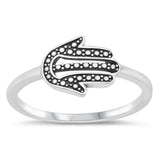 Bali Hamsa Hand Ring New .925 Sterling Silver Band Sizes 4-10