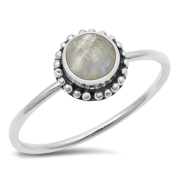 Sterling Silver Bali Moonstone Ring