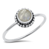 Sterling Silver Bali Moonstone Ring