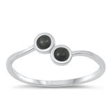 Sterling Silver Black Agate Ring