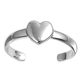 Heart .925 Sterling Silver Toe Ring